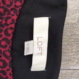 Loft size medium red & black dress